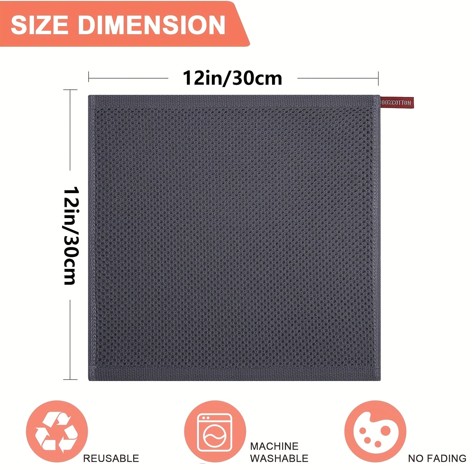 23\u002F24pcs 100% Cotton Waffle Weave Kitchen Dish Cloths, Ultra Soft Absorbent Quick Drying Dish Towels, 12 X 12 Inches, Great for Cooking, Cleaning And Wiping Hands, Halloween and Christmas Gifts