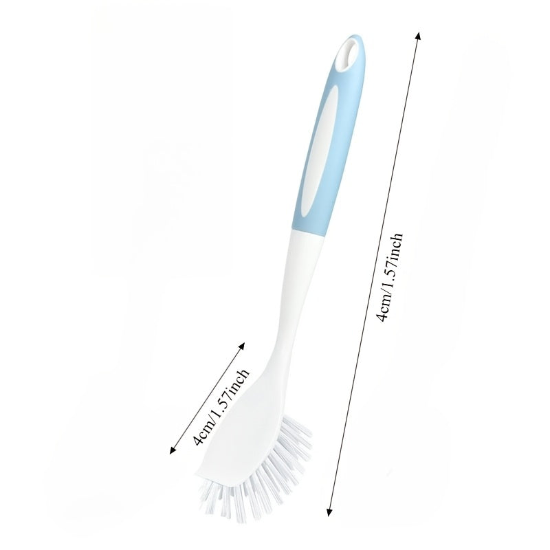 Long-handled kitchen pot and dish brushes are multi-supported