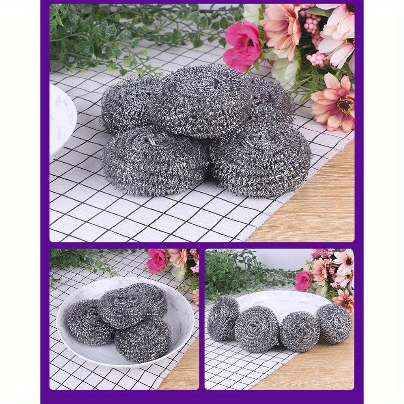 6pcs Scourer - Steel Wool for Cleaning Dishes Pans Pots Ovens Grills Stainless Steel Scrubber for Kitchen Sinks Cleaning Steel Wool Pads Metal