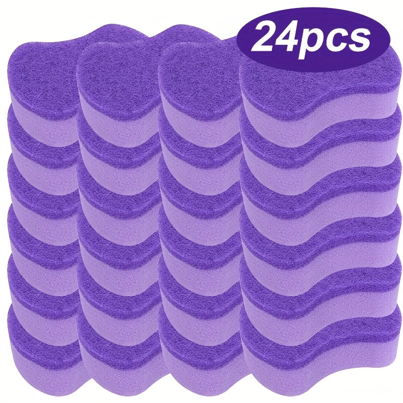 6\u002F12\u002F24pcs Kitchen Sponges, Scouring Pads, Dish Cloths, Double-Layer Design for Superior Absorbency, Efficient Stain Removal, Ideal for Washing Dishes, Cleaning Stovetops, Bathrooms, Lint-Free, Perfect for Kitchenware Cleaning, Daily