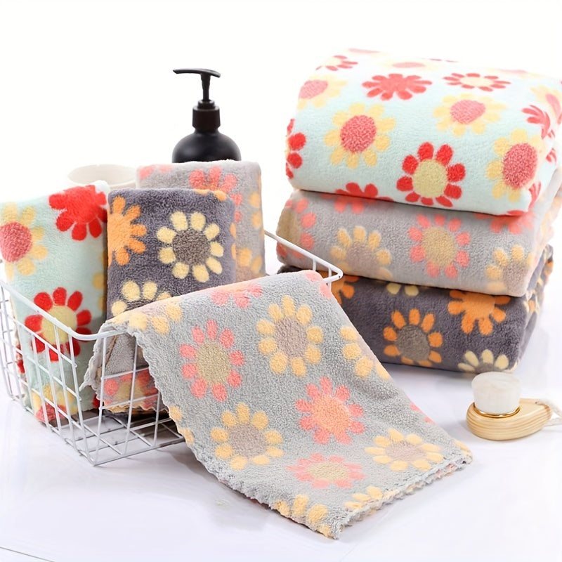 3\u002F6 Towels, Bohemian Floral Patterns, Highly Absorbent, Quick-Drying, Soft, Versatile Face Towels, Hand Towels, Kitchen Cleaning Cloths, Random Colors, Ideal for Home Kitchens, Bathrooms