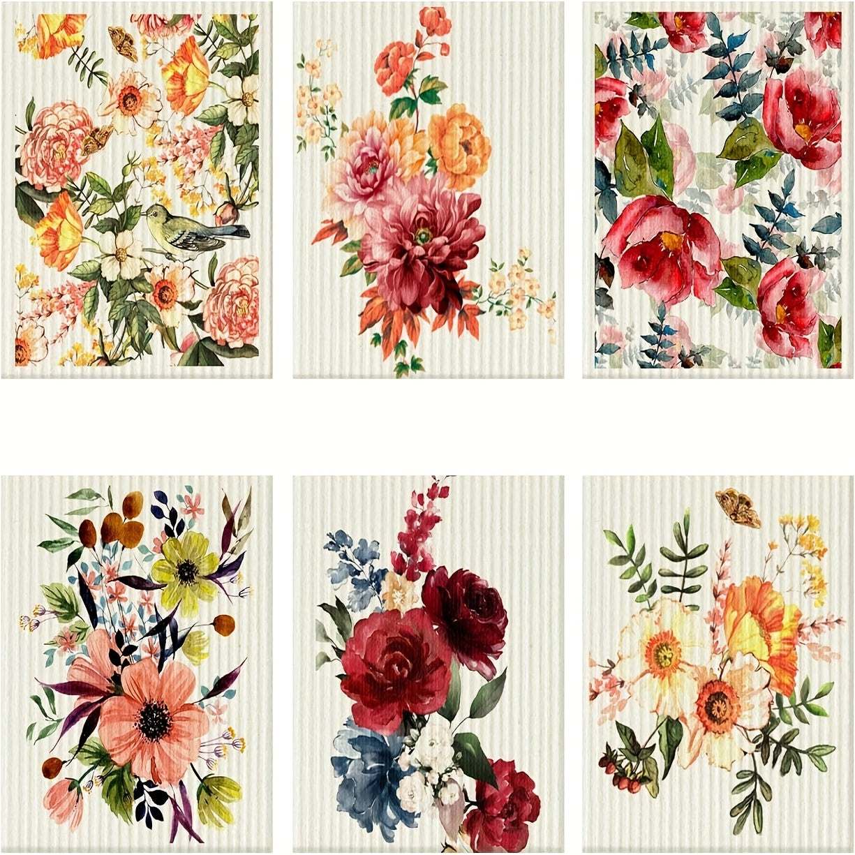 3\u002F6pcs Swedish Kitchen Dish Cloths Kitchen Towels Reusable Sponge Cleaning Cloths Wipes Absorbent Dish Cloth Quick Drying Washable Decorative Tea Towels No Odor Bar Hand Towel