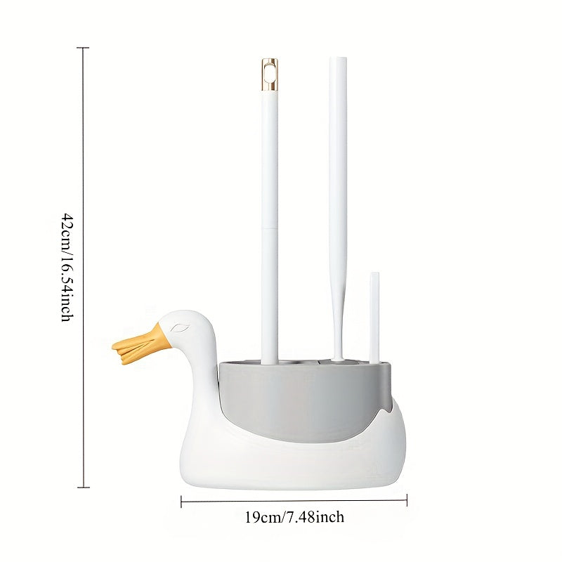 Durable Toilet Brush Durable Plastic Toilet Brush | 1pc Uncharged, Ideal for Bathroom Use