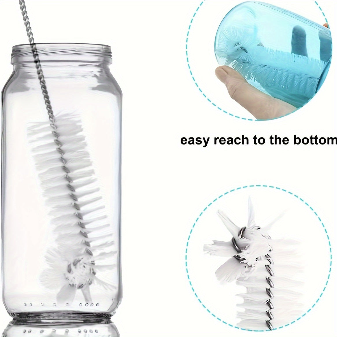 1\u002F8 kit Cleaning brush Pipe cleaning brush Cup brush Thin tube straw brush