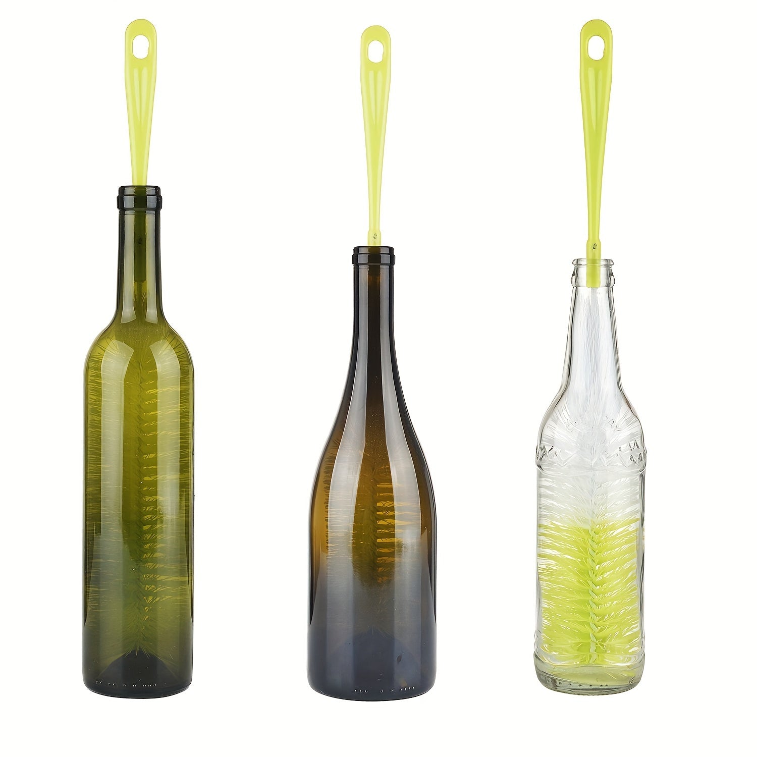 One Extra-Long Cleaning Brush, Designed for Cleaning Narrow-Neck Beer Bottles, Wine Bottles