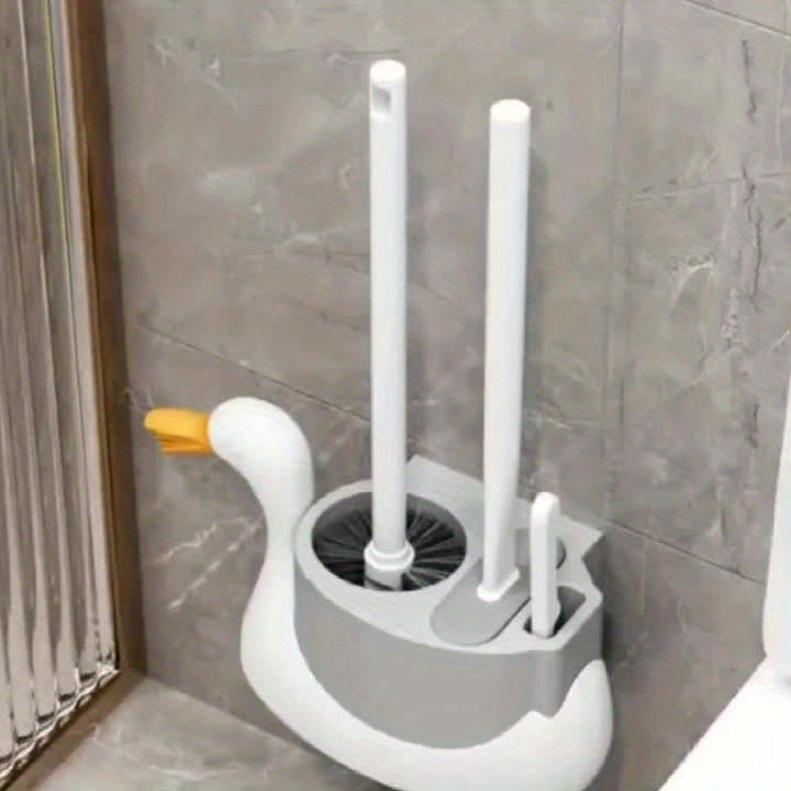 Durable Toilet Brush Durable Plastic Toilet Brush | 1pc Uncharged, Ideal for Bathroom Use