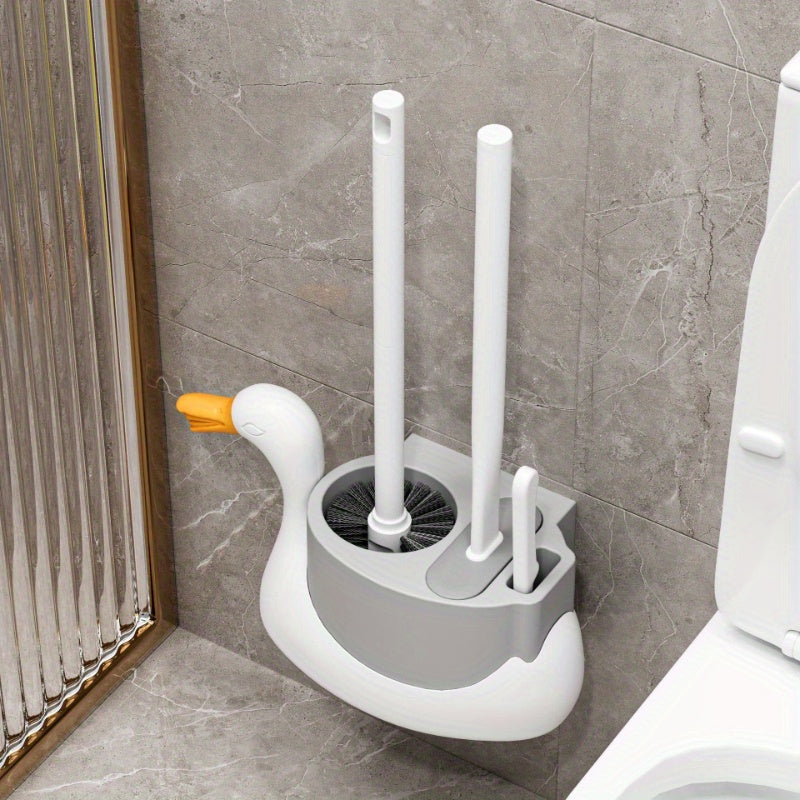 Durable Toilet Brush Durable Plastic Toilet Brush | 1pc Uncharged, Ideal for Bathroom Use
