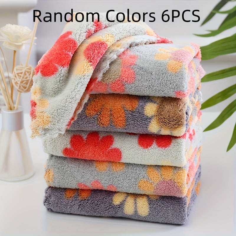 3\u002F6 Towels, Bohemian Floral Patterns, Highly Absorbent, Quick-Drying, Soft, Versatile Face Towels, Hand Towels, Kitchen Cleaning Cloths, Random Colors, Ideal for Home Kitchens, Bathrooms