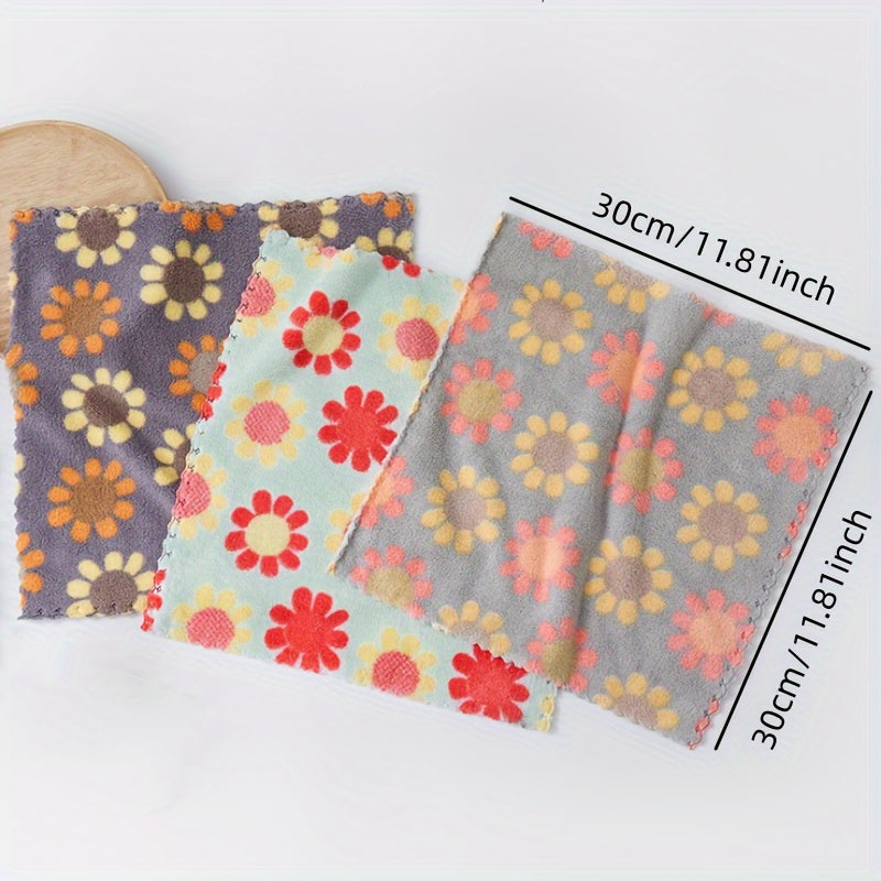 3\u002F6 Towels, Bohemian Floral Patterns, Highly Absorbent, Quick-Drying, Soft, Versatile Face Towels, Hand Towels, Kitchen Cleaning Cloths, Random Colors, Ideal for Home Kitchens, Bathrooms