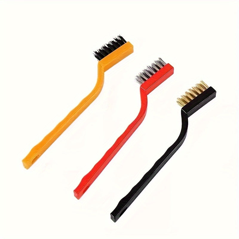 3pcs Set - Steel Wire Brush, Kitchen Cleaning Brush for Gas Stove