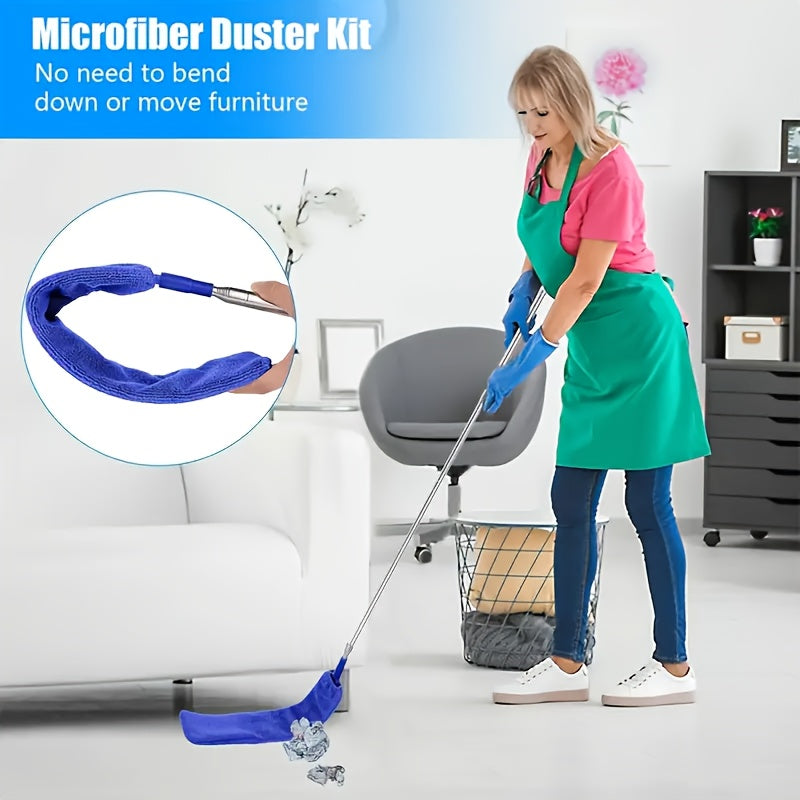 Extended Microfiber Brush for Cleaning Dust, Spider Webs, And Hard-To- Areas in The Home