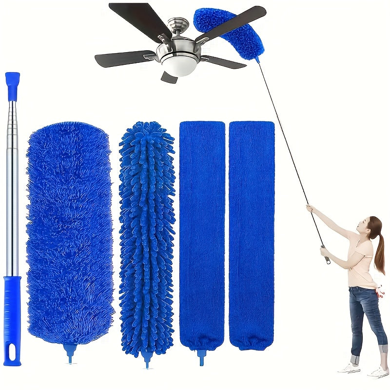 Extended Microfiber Brush for Cleaning Dust, Spider Webs, And Hard-To- Areas in The Home